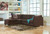 Maier Walnut 3 Pc. Left Arm Facing Chaise 2 Pc Sectional, Ottoman