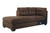 Maier Walnut 3 Pc. Left Arm Facing Chaise 2 Pc Sectional, Ottoman