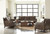 Leaton Sofa 3 Piece Set Brown Sugar