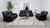 Camila 3-Piece Upholstered Motion Reclining Sofa Set Black