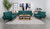 Acton 3 Piece Sofa Set Teal Blue