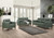 Jonah 3 Piece Upholstered Track Arm Sofa Set Green