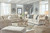 Haisley Ivory 2 Pc. Chair and a Half, Ottoman