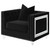 Delilah Upholstered Tufted Tuxedo Arm Chair Black