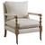 Monaghan Upholstered Accent Chair With Casters Beige