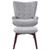 Willow Upholstered Accent Chair With Ottoman Pearl Silver