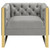 Eastbrook Tufted Back Chair Pearl Silver