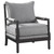 Blanchett Cushion Back Accent Chair Gray And Black