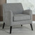 Charlie Accent Chair With Angled Arms Gray Fabric