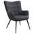 Isla Accent Chair With Contoured Design And Slim Legs Gray