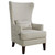 Pippin Curved Arm High Back Accent Chair Beige