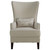 Pippin Curved Arm High Back Accent Chair Beige