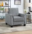 Davis Upholstered Rolled Arm Accent Chair Grey
