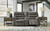 Derwin Concrete Double Reclining Loveseat W/console