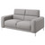Glenmark Loveseat Pearl Silver