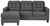 Venaldi Gunmetal Sofa Chaise