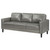 Ruth Upholstered Track Arm Faux Leather Sofa Grey