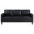 Ruth Upholstered Track Arm Faux Leather Sofa Black