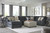 Eltmann Slate LAF Corner Chaise, Armless Chair, Armless Loveseat & RAF Sofa with Corner Wedge Sectional