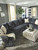 Eltmann Slate LAF Cuddler, Armless Chair, Armless Loveseat & RAF Sofa with Corner Wedge Sectional
