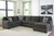 Ballinasloe Smoke LAF Sofa, Armless Loveseat & RAF Corner Chaise Sectional