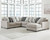 Ardsley Pewter Left Arm Facing Loveseat, Wedge, Armless Loveseat, Right Arm Facing Corner Chaise Sectional