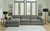 Elyza Smoke Left Arm Facing Corner Chaise 3 Pc Sectional