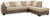 Keskin Sand Left Arm Facing Sofa 2 Pc Sectional