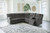 Partymate Slate 2-Piece Reclining Sectional With Console