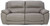 Dunleith Gray 2-Piece Power Reclining Sectional