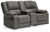 Benlocke Flannel 3-Piece Reclining Loveseat With Console
