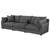 Sasha 3 Piece Sectional Barely Black