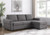 Samantha Sleeper Sectional Gray