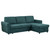Samantha Sleeper Sectional Teal Blue