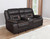Greer Glider Loveseat W/ Console Brown