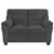 Clemintine Upholstered Loveseat With Nailhead Trim Black