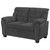 Clemintine Upholstered Loveseat With Nailhead Trim Black