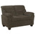 Clemintine Upholstered Loveseat With Nailhead Trim Brown