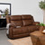 Ellington Upholstered Padded Arm Loveseat Dark Brown