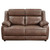 Ellington Upholstered Padded Arm Loveseat Dark Brown