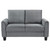 Davis Upholstered Rolled Arm Loveseat Grey