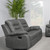 Nova Upholstered Motion Reclining Loveseat Dark Grey