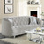 Avonlea Sloped Arm Tufted Sofa Light Gray