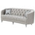 Avonlea Sloped Arm Tufted Sofa Light Gray