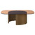 Morena Rectangular Coffee Table With Tawny Tempered Glass Top Brushed Bronze