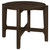 Cota Round Solid Wood End Table Dark Brown