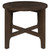 Cota Round Solid Wood End Table Dark Brown