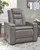 Boerna Gray Power Recliner/ADJ Headrest