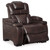 Warnerton Chocolate Power Recliner/ADJ Headrest