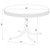 Retro - Round Wood Top Dining Table - White And Chrome